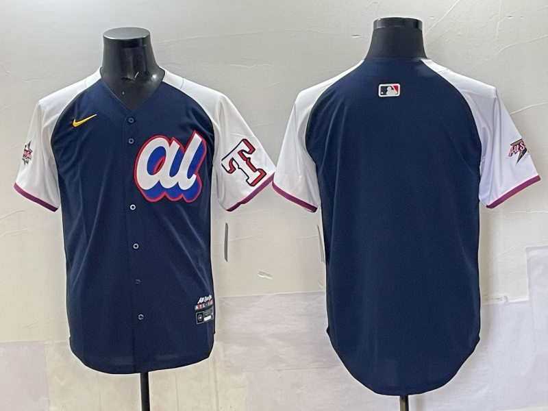 Men 2025 Texas Rangers blank blue Nike MLB All Star jersey 0058->women nfl jersey->Women Jersey